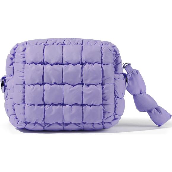 Quilted Makeup Bag Small Lavender Puffer Cosmetic Organizer Travel Pouch Soft - Picture 6 of 7